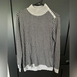 Calvin Klein Gray Houndstooth Sweater